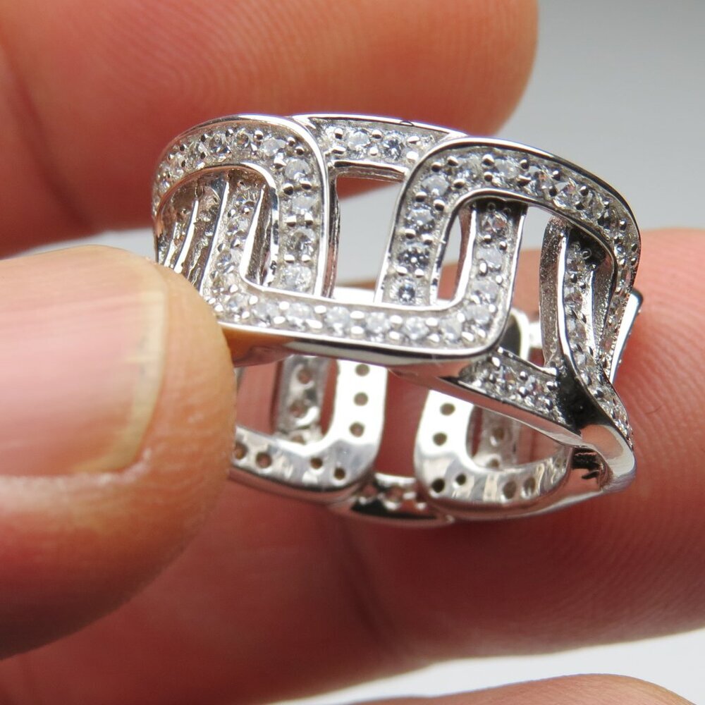 *925 Sterling Silver Diamond  Ring